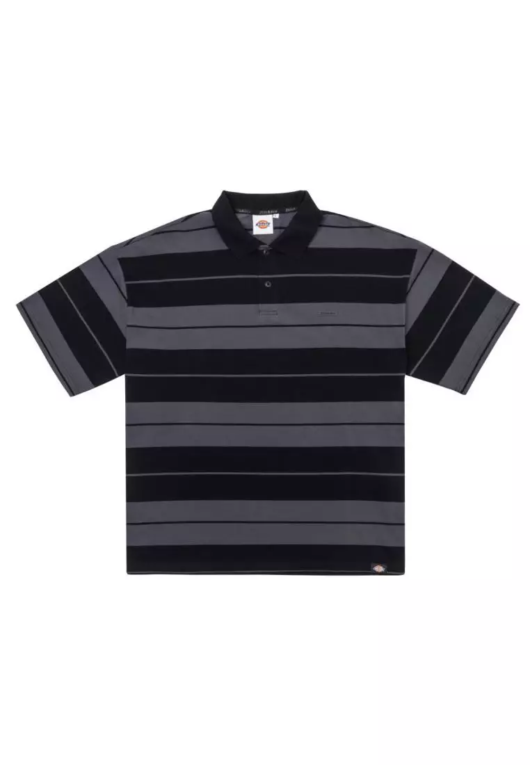 Dickies Pinstripe Polo Dickies Skate Striped Polo Shirt Black