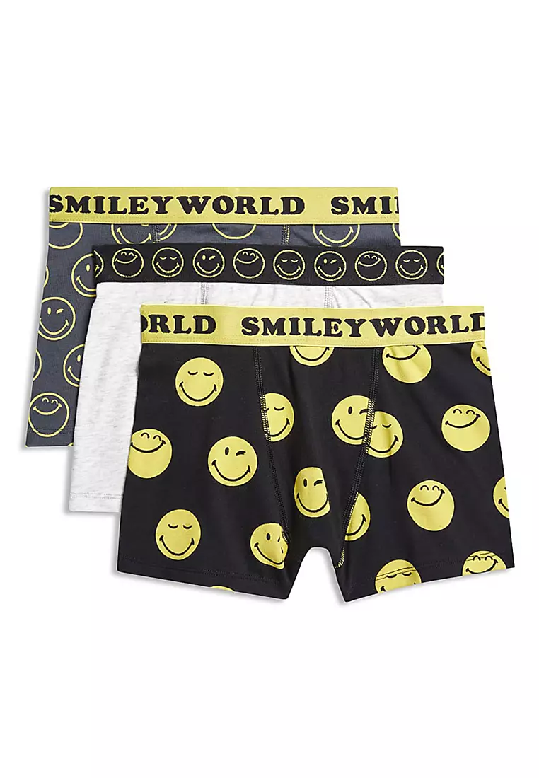 3pk Cotton with Stretch SmileyWorld