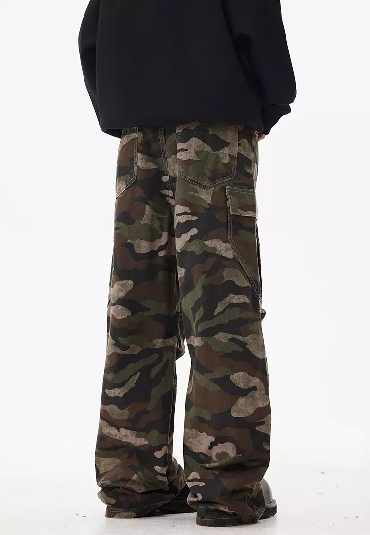 Retro Camouflage Straight Work Jeans LK-XTD726