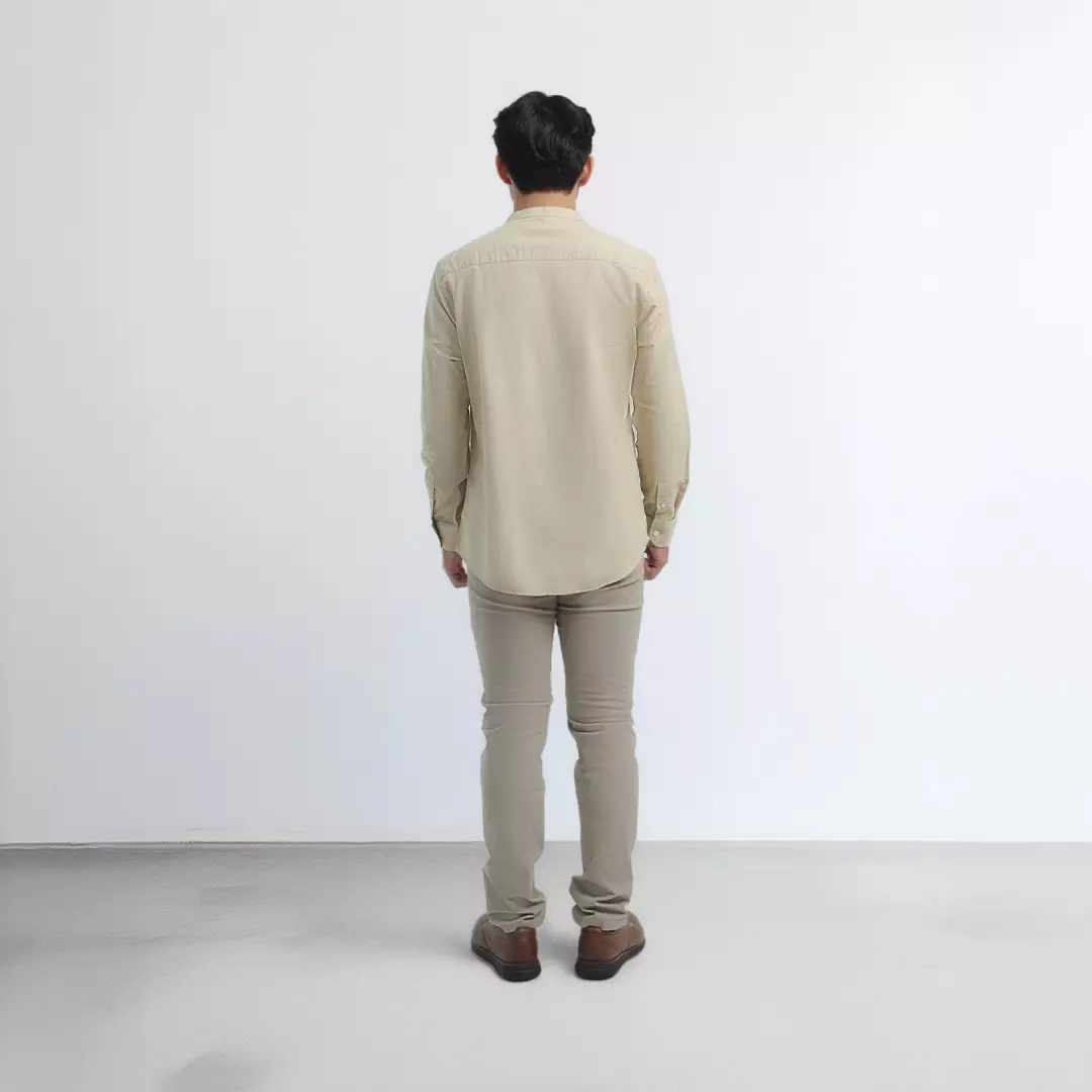 Platini Kemeja Pria Koko Shanghai Panjang Katun Beige 22065.28
