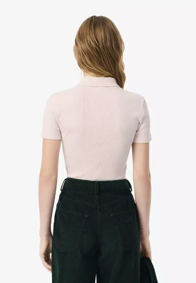 Slim Fit L.12.D Ribbed Cotton Polo Shirt