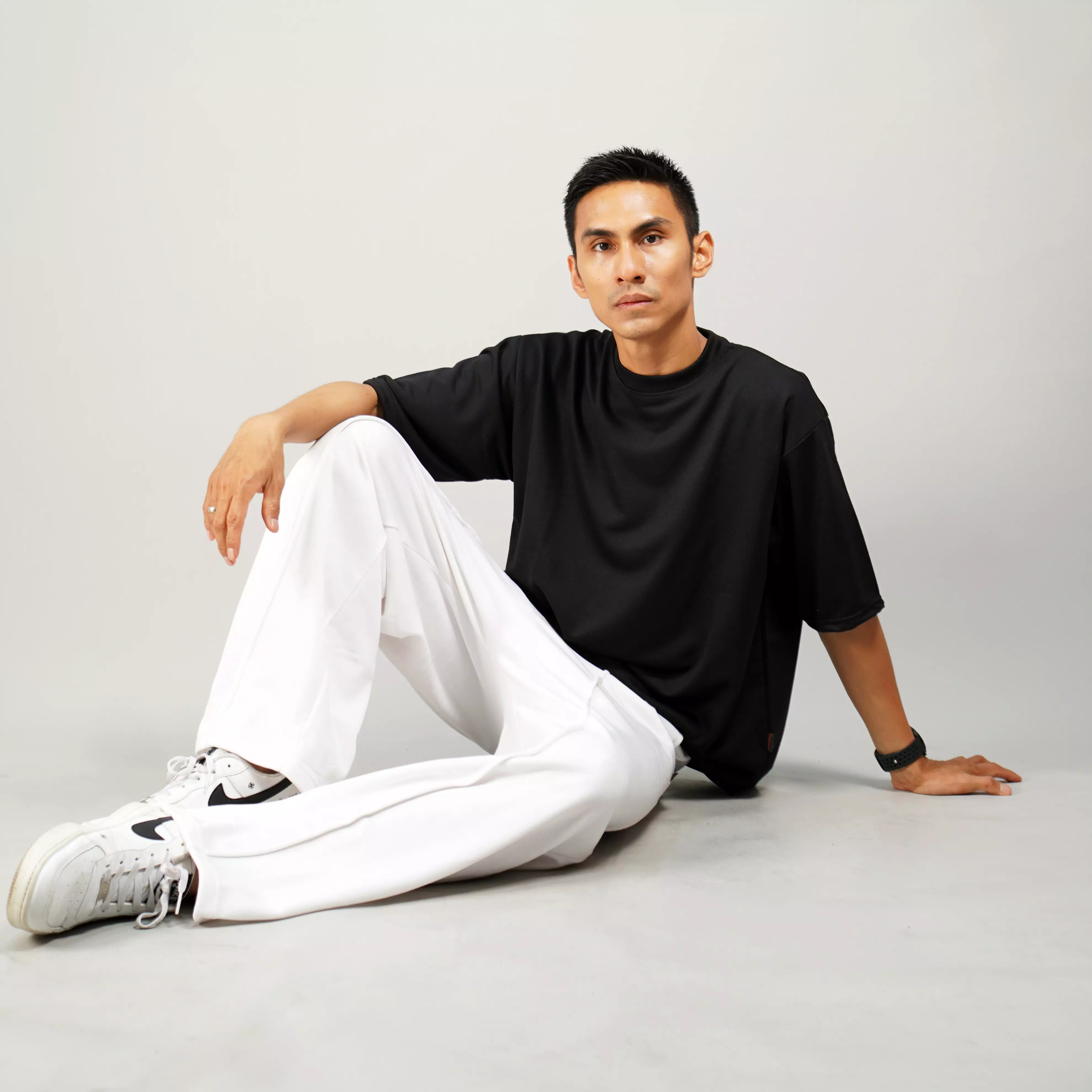 JENN Baggy Loose Pants Pria Celana Baggy Celana Loose Pants Pria - PUTIH