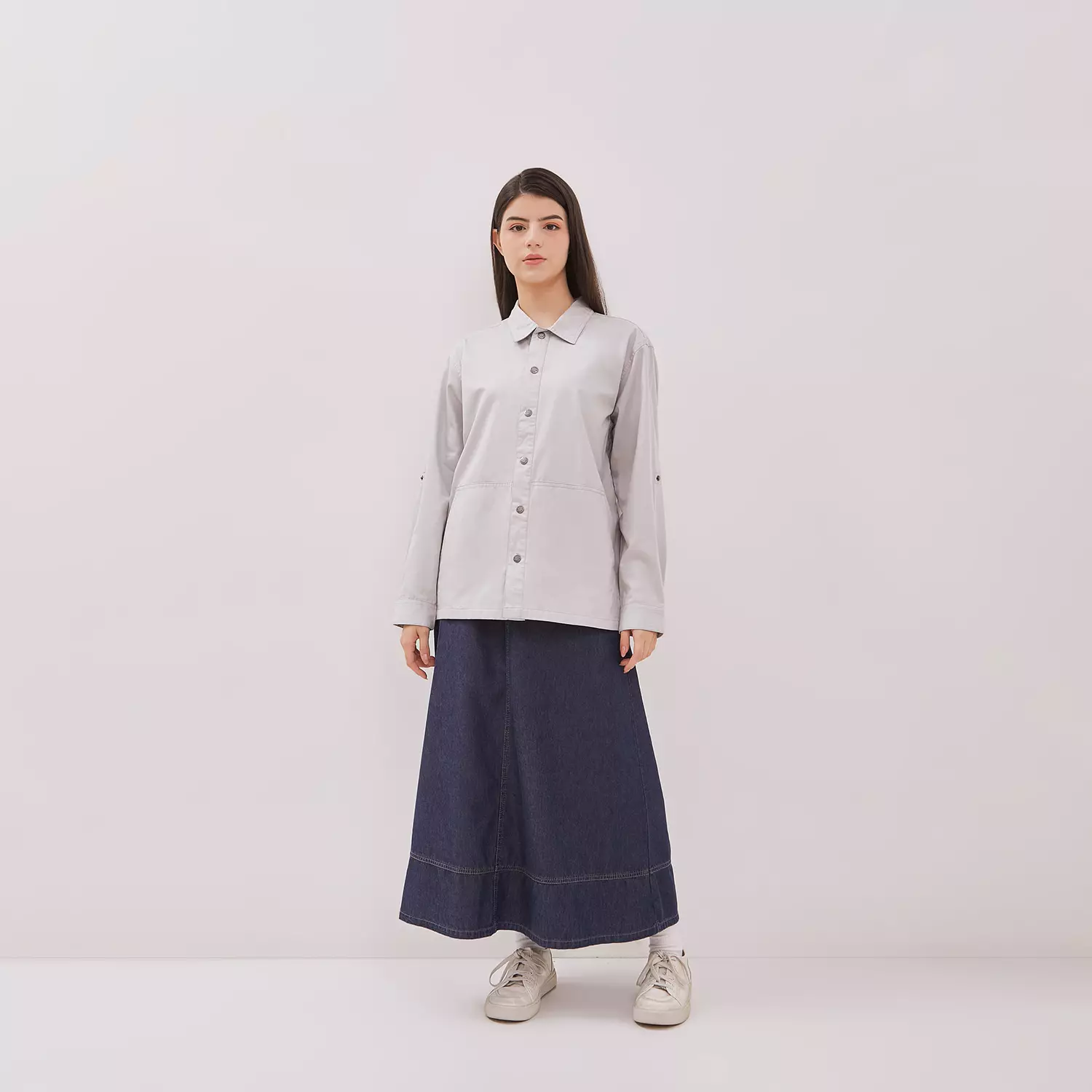 DUST Shirt Jacket Unisex Yuji Light Grey TENCEL™ Comfease (D.6203-U)