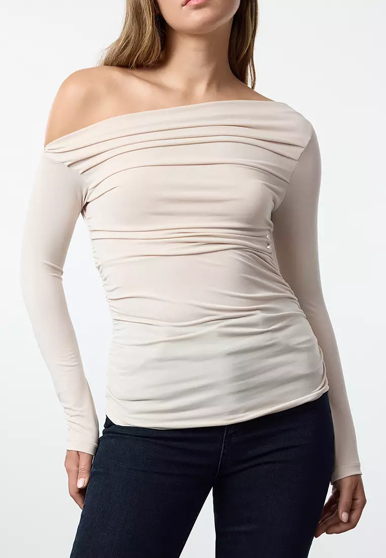 Asymmetrical Ruched Blouse