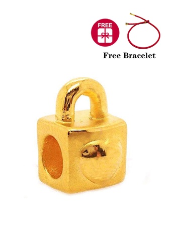 LITZ gold [ Free Bracelet] LITZ 999(24K) Gold Lock Charm 爱情锁 EPC0072 (1.27g) 7085FACB019CAFGS_1