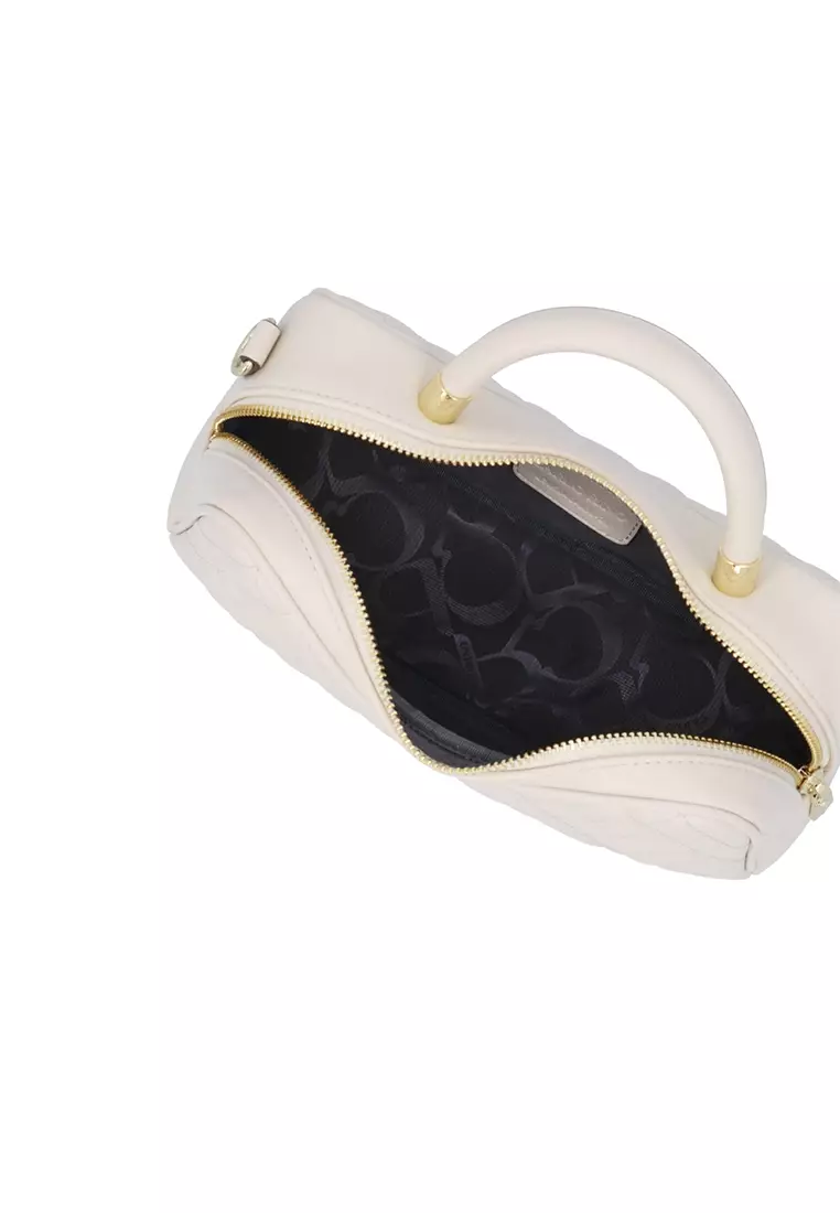 The Amora Top Handle Bag - Beige