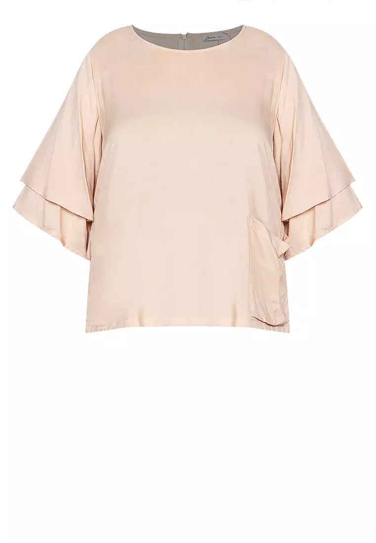 Buy Maxine Plus Size Loose and Easy Bell Sleeved Top 2023 Online ...