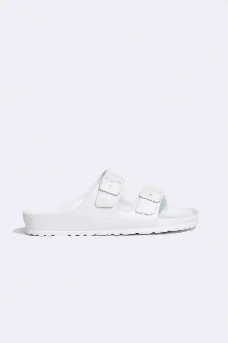 White sole deals slippers