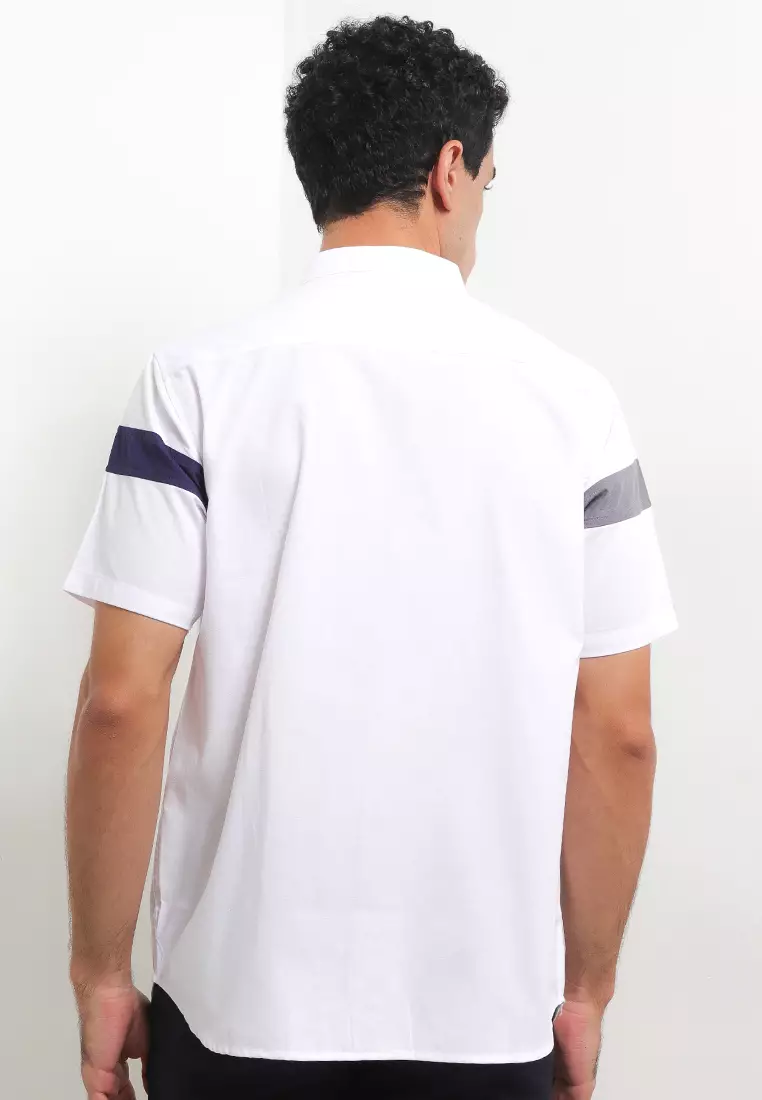 Ryusei Kemeja Lengan Pendek Yoshikawa Combo White