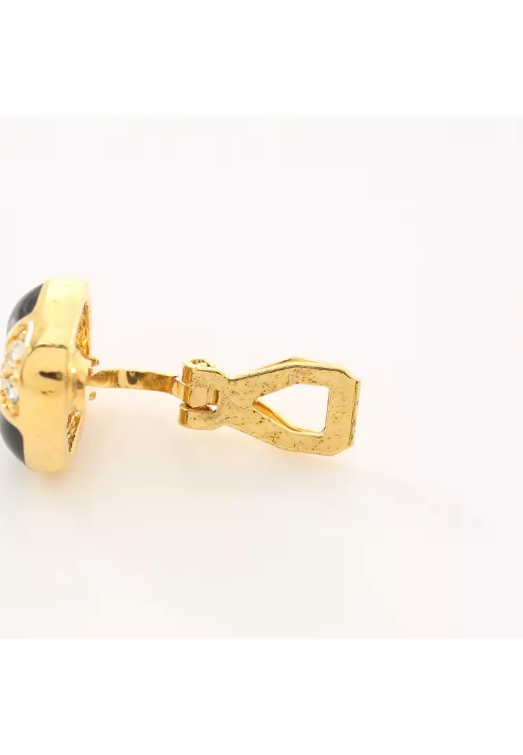 Christian dior 14k gold post earrings top