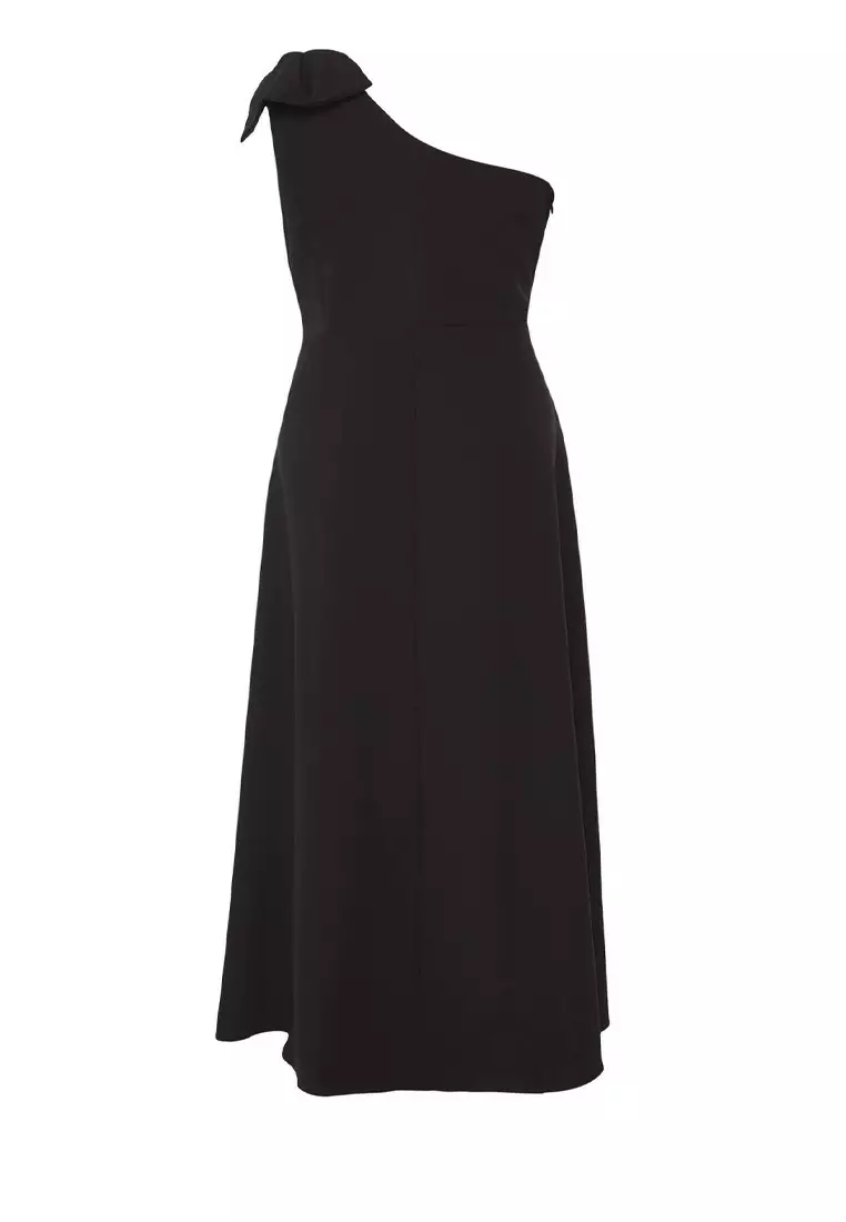 Black Bowknot One Shoulder Woven Evening/Night/Graduation/Engagement Dress Tbbss25Ah00053
