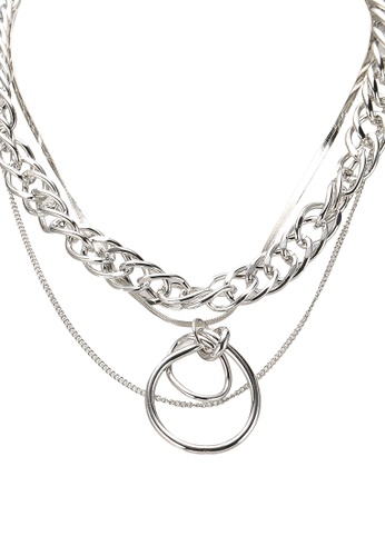 Red S Revenge Abstract O Ring Layered Chain Necklace 22 Buy Red S Revenge Online Zalora Hong Kong