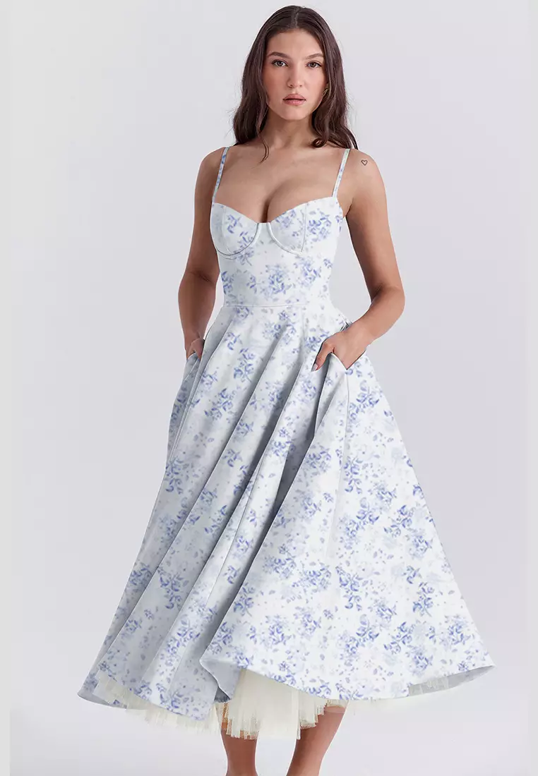 法式網紗雙層吊帶連衣裙CA25042264BE