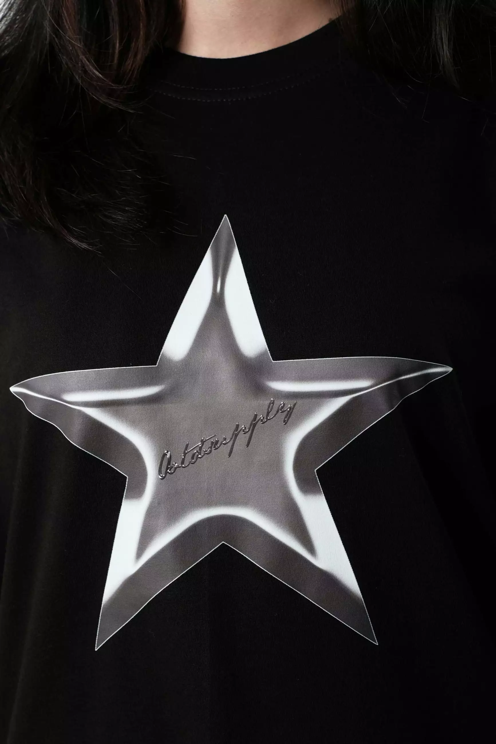 OOTDSUPPLY Reguler Tshirt 24s Lyra Star Black & White | Kaos Pria & Wanita TS070