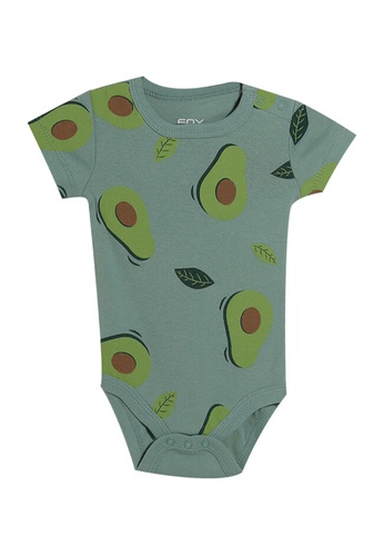 FOX Kids & Baby green Printed Bodysuit 87C0FKAB850273GS_1