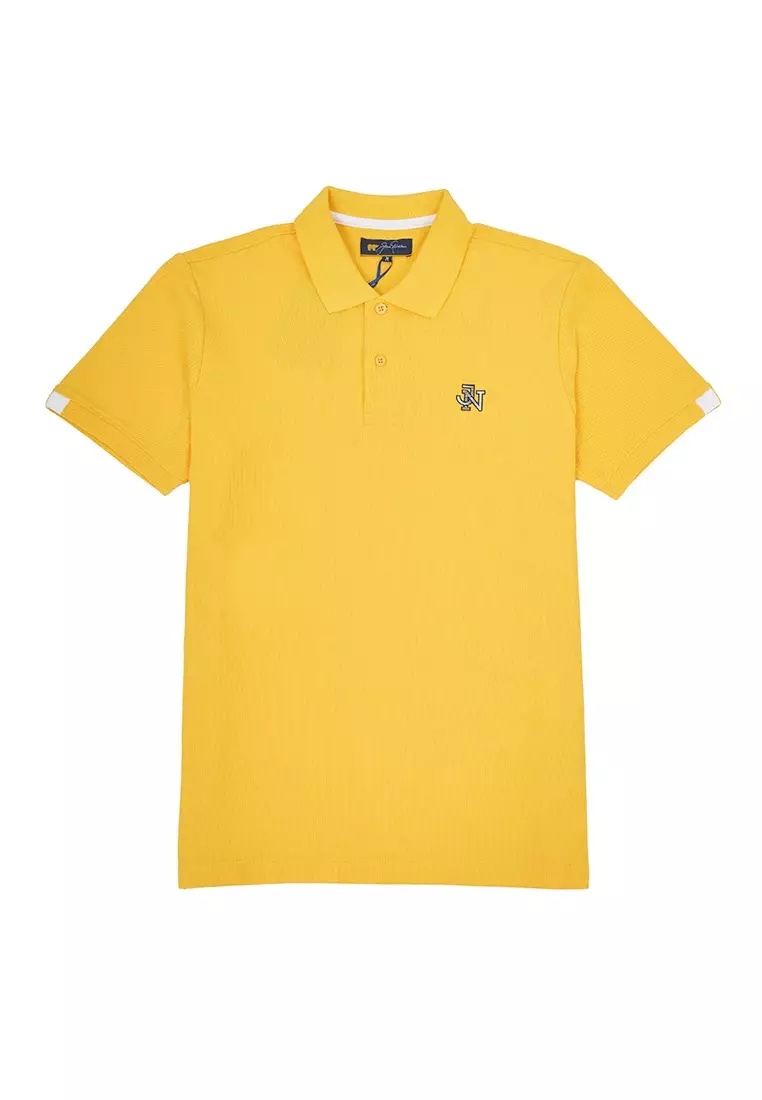 Jack Nicklaus Nexus Polo Shirt Pria Slim Fit Yellow Colour Yellow