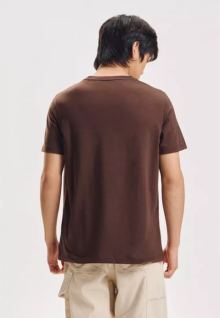 Play Back Regular Fit Graphic T-Shirt with Embroidery