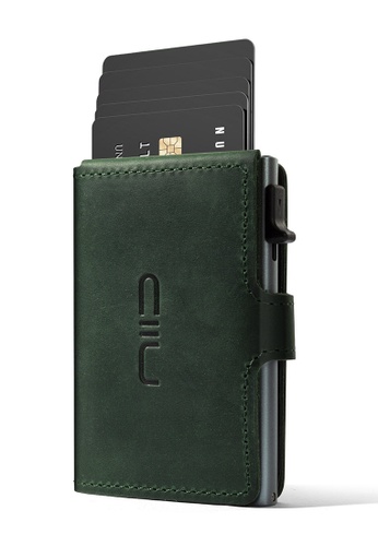 NIID green NIID RFID Security Slide Mini Leather Wallet Emerald(Green) A9E05AC2E28A1FGS_1