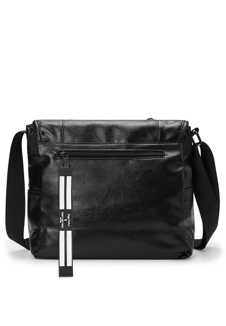 Mens black leather on sale satchel