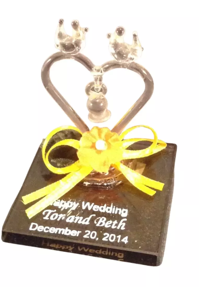 Buy LIMAN GLASS HANDCRAFTED INC. Heart w/ Solid Bell LB Wedding Pyrex