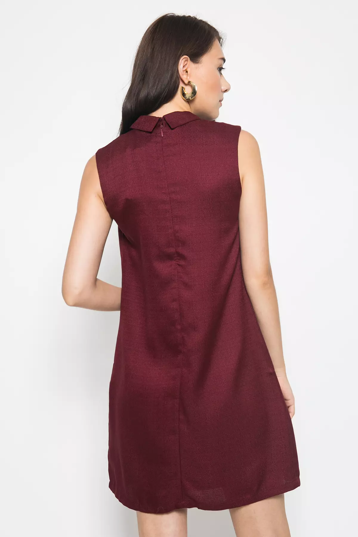 Flor Dress In Maroon