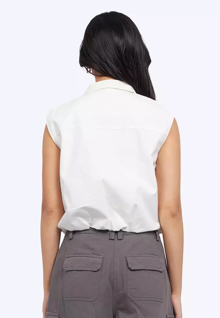 Zip Up Collared Vest