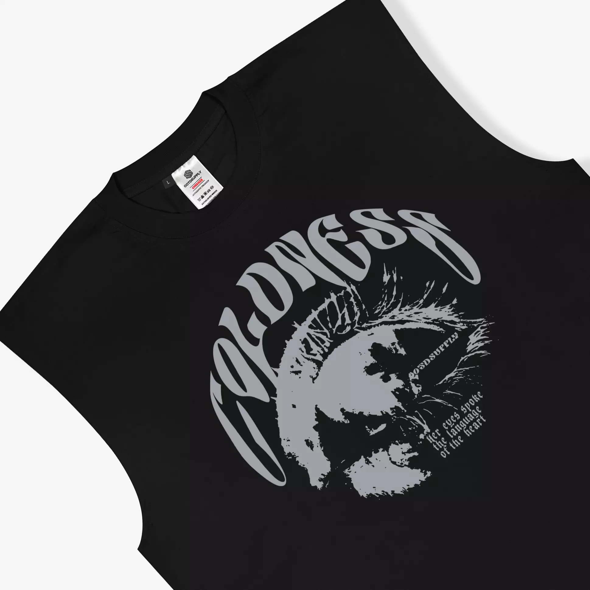 OOTDSUPPLY Oversize Sleeveless Coldness Black & White l Kaos Oversize Singlet011