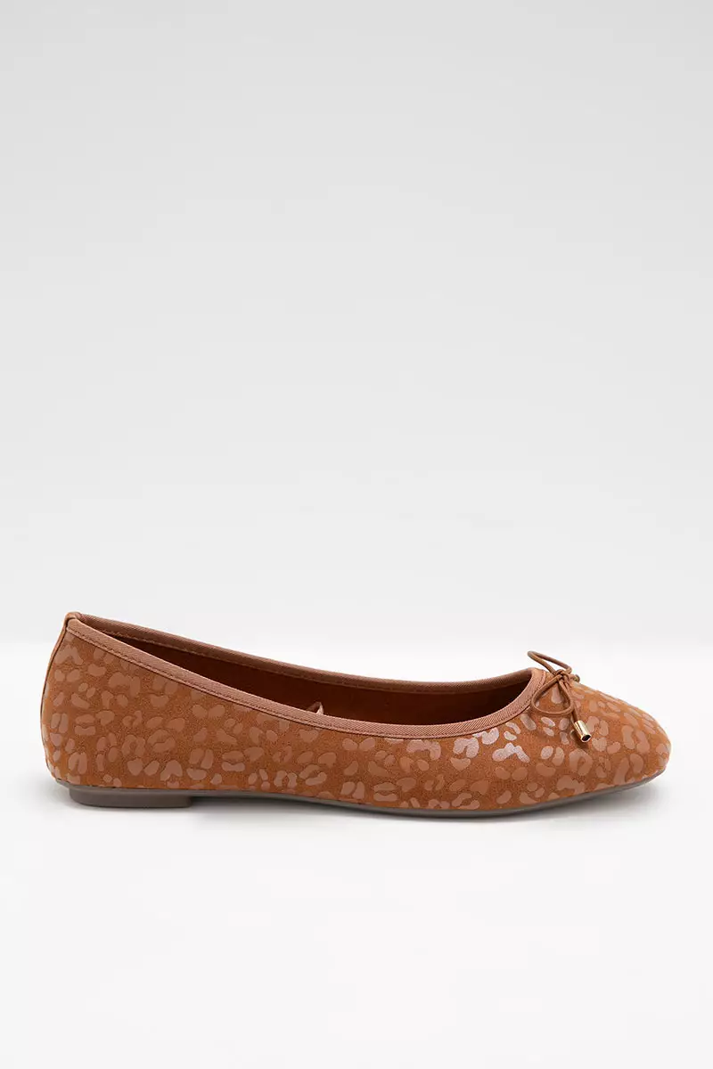 Sofia Micca Ballerina Flat Brown