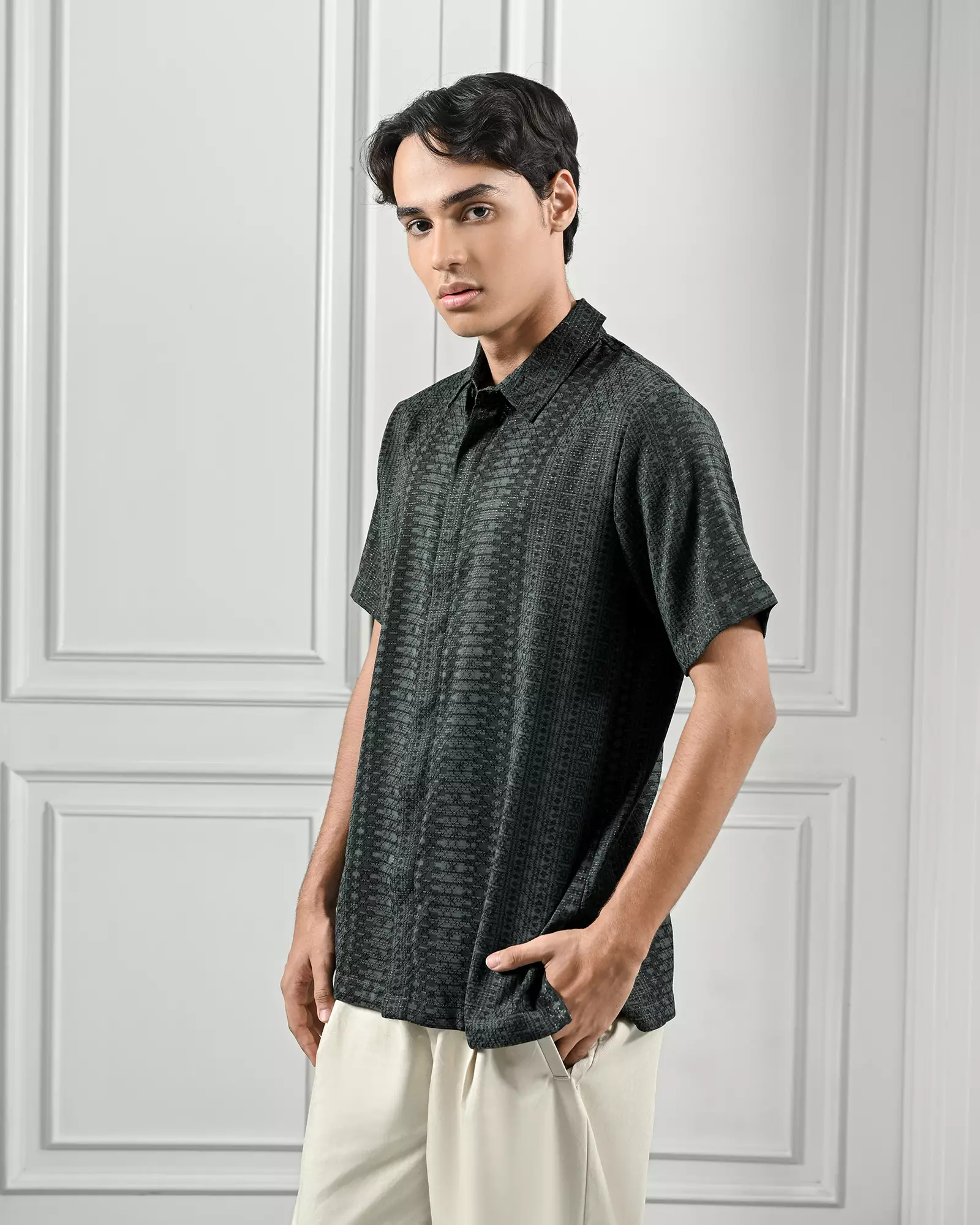 KASEP MADANA SHIRT / KEMEJA PRIA / BAJU LEBARAN - EMERALD