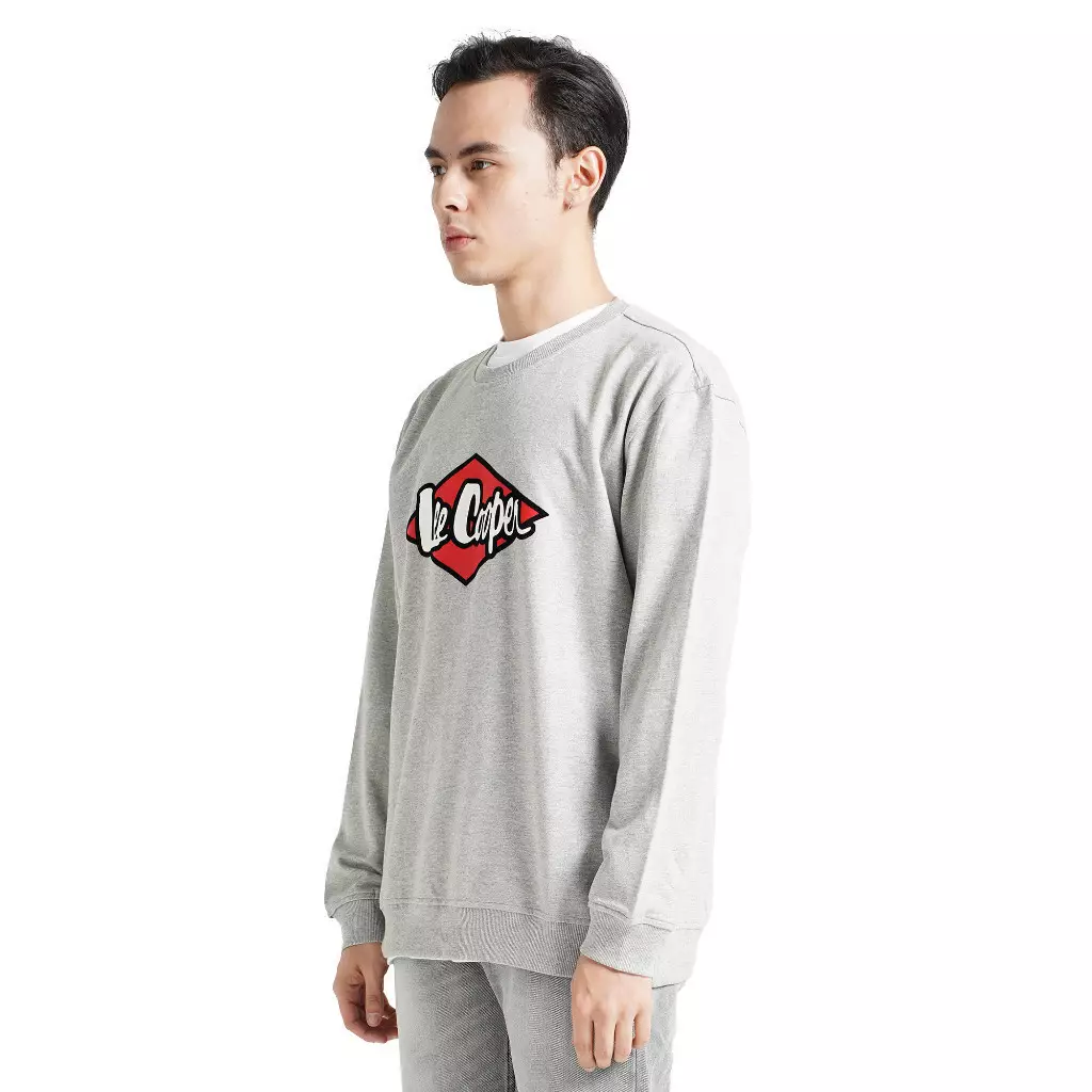 Lee Cooper Sweater Logo Retro Misty 71