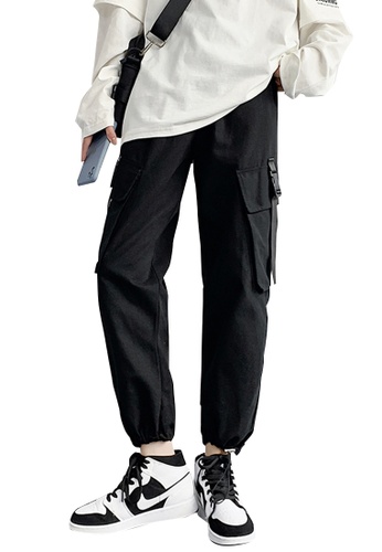XAFITI black Women's Summer Street Style Cargo Pant - Black 47FF1AAED4B106GS_1
