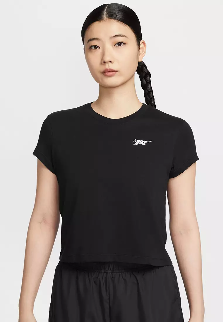 Buy Nike Sportswear Club Short-Sleeve Cropped Graphic T