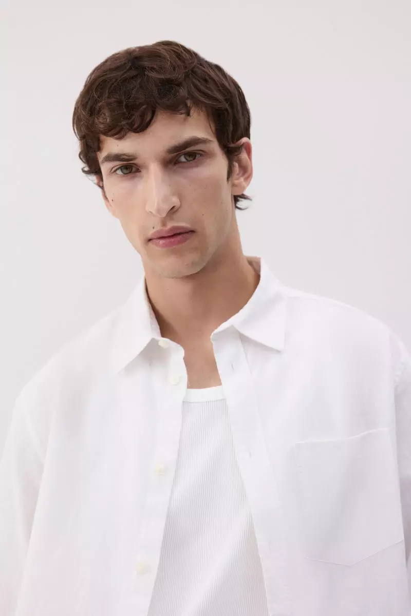 Regular Fit Linen-blend shirt