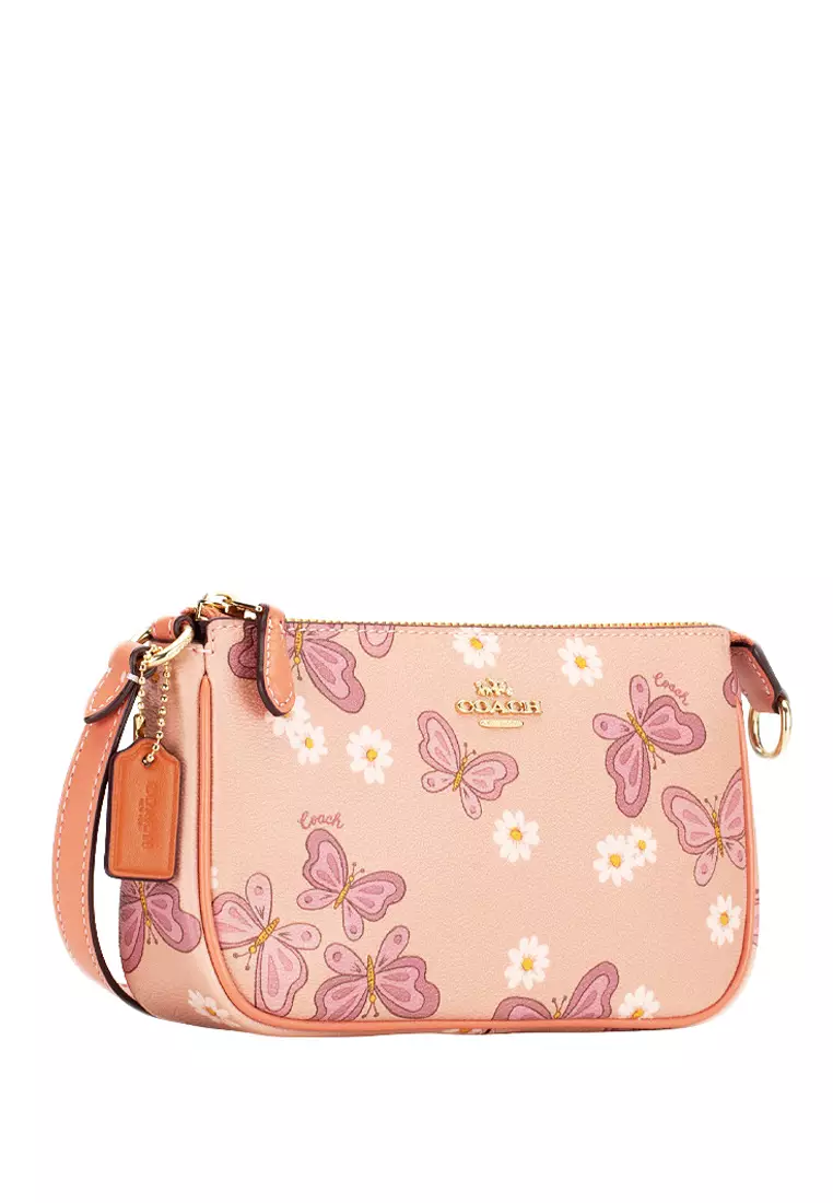 Coach pink butterfly best sale purse