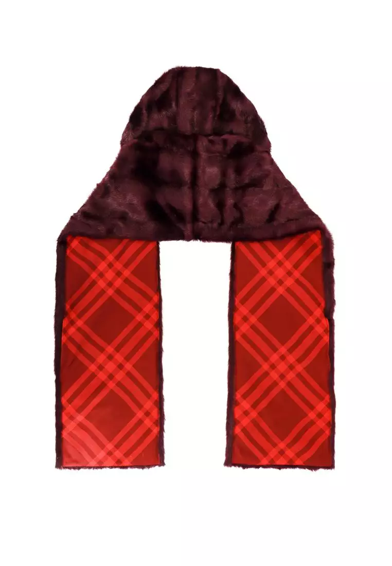 Burberry fur scarf outlet