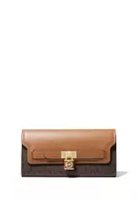 Michael Michael Kors Hamilton MD Satchel Bundled with Trifold Wallet and Purse Hook