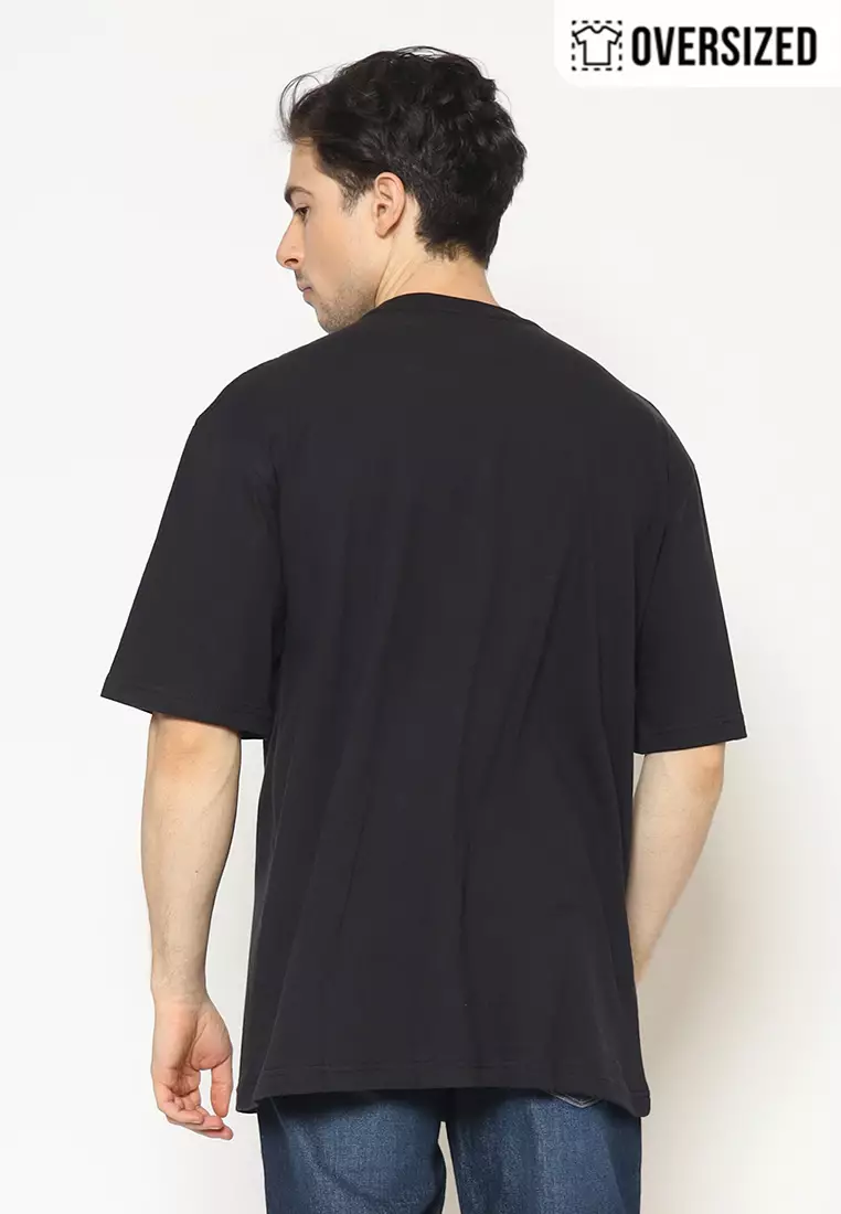 POLICE T-Shirt Cotton Oversized Pria 2079260011