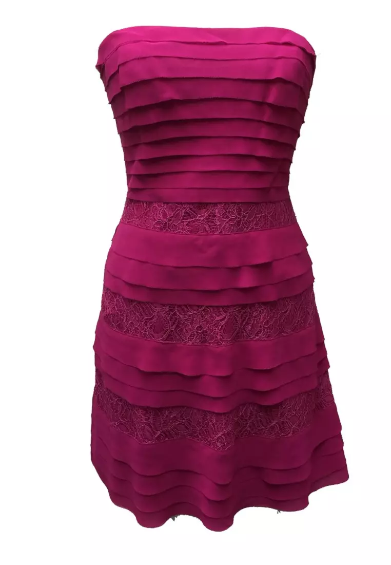 Sweetie Layered Lace Chiffon Draping Cocktail Dress