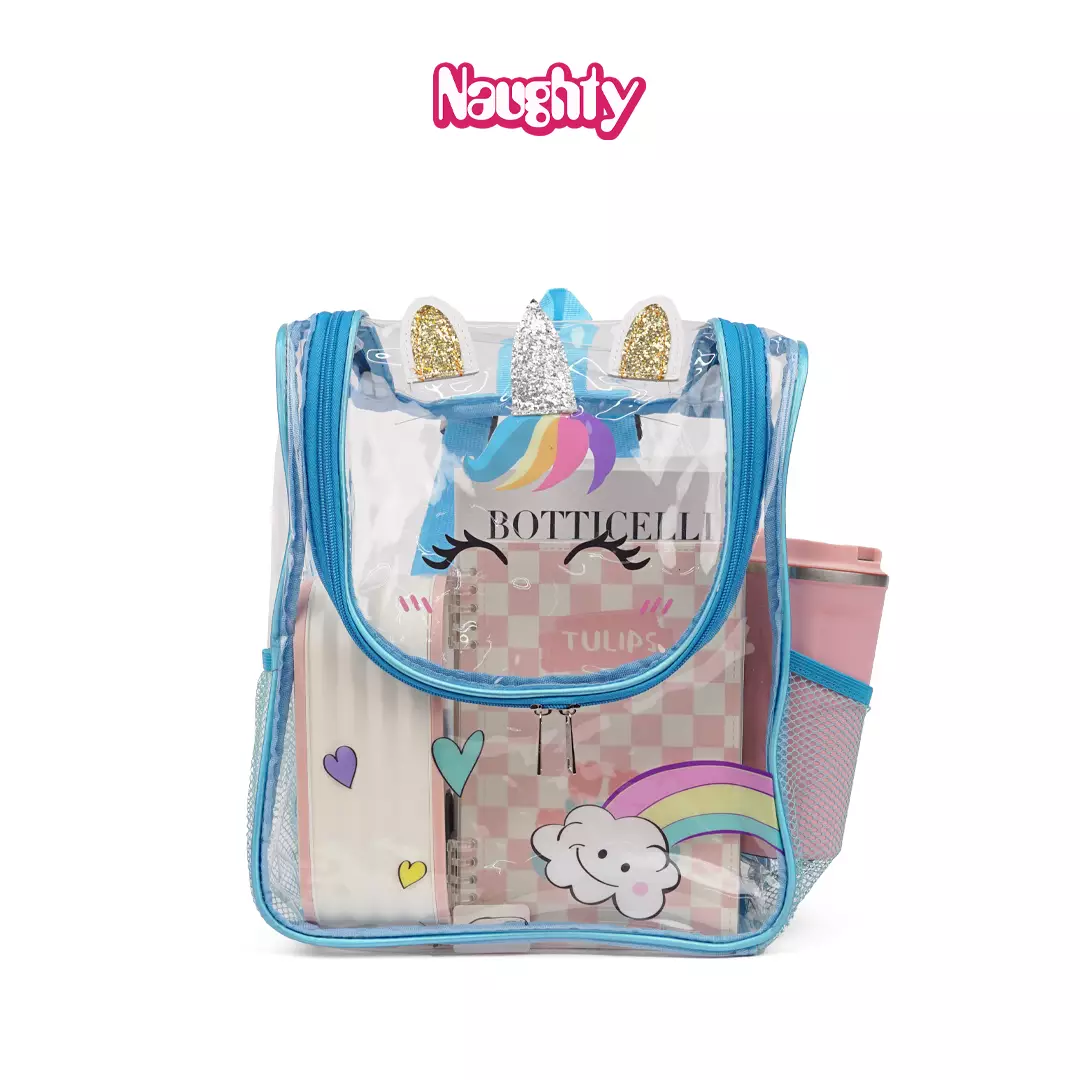 Tas Ransel Anak Perempuan Sekolah Transparan Backpack Unicorn BBP231101726 Naughty Accessories