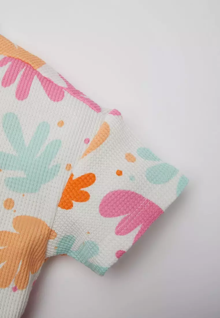 Printed T-Shirt with Shorts Set