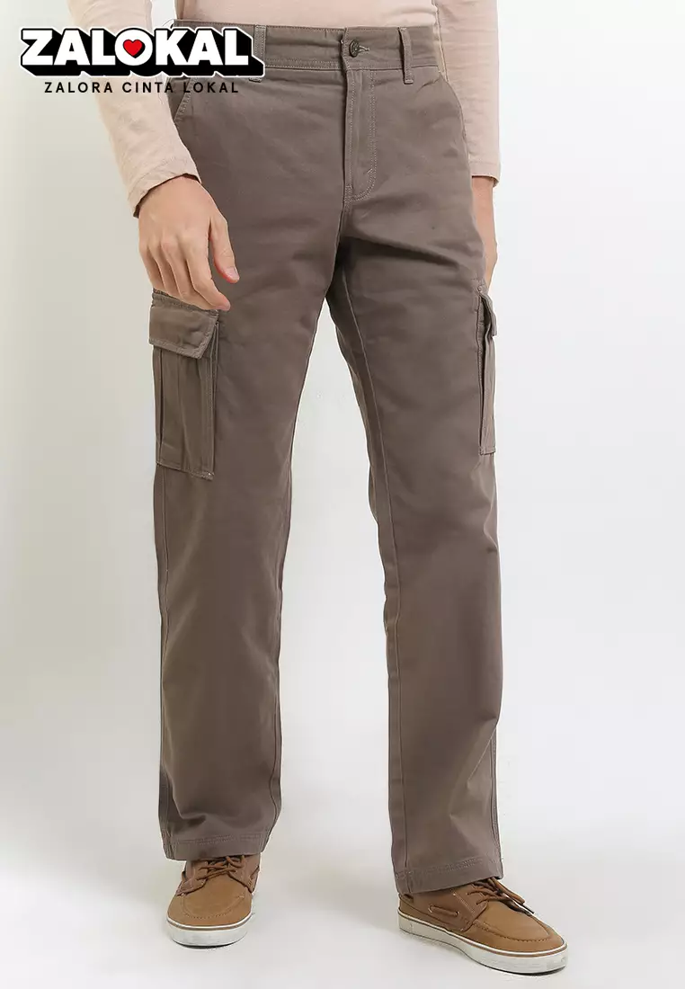 Jual Lois Jeans Cargo Twill Pants CRG071KH Original 2024 ZALORA Indonesia