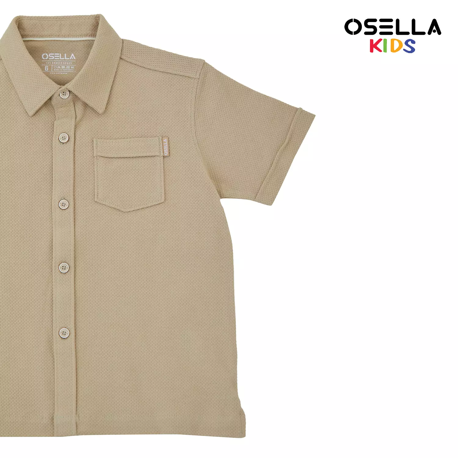 [NEW] Osella Joji Reguler Short Sleeve Knitting Shirt With Textured Fabric 22324008 | Kemeja Lengan Pendek Anak Laki-Laki