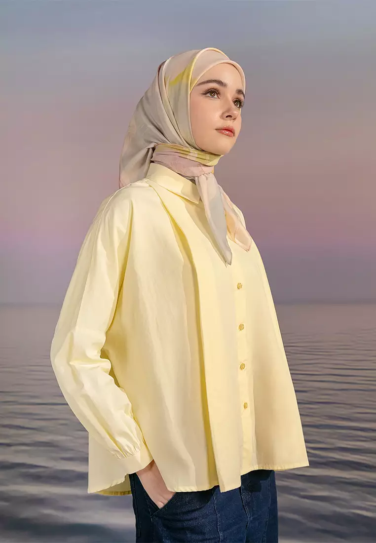 Kami Eline Oversized Top Butter Yellow