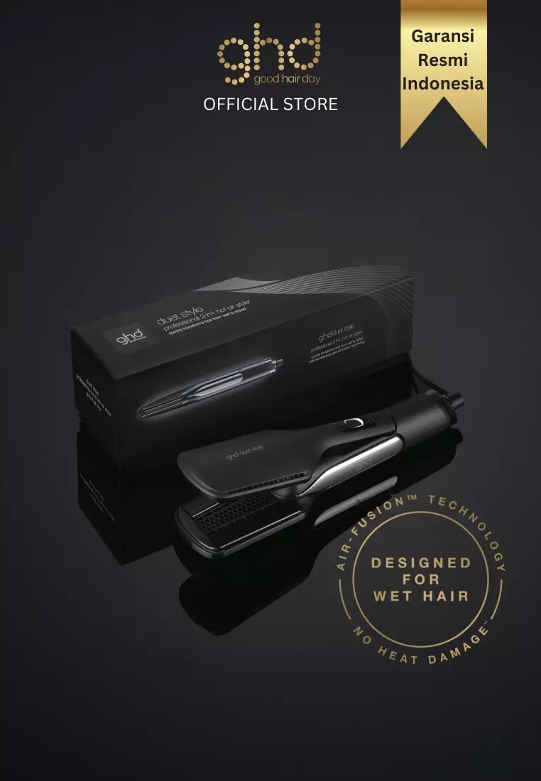 ghd Duet Style Hot Air Styler Wet to Dry Black - Catokan Pelurus Rambut