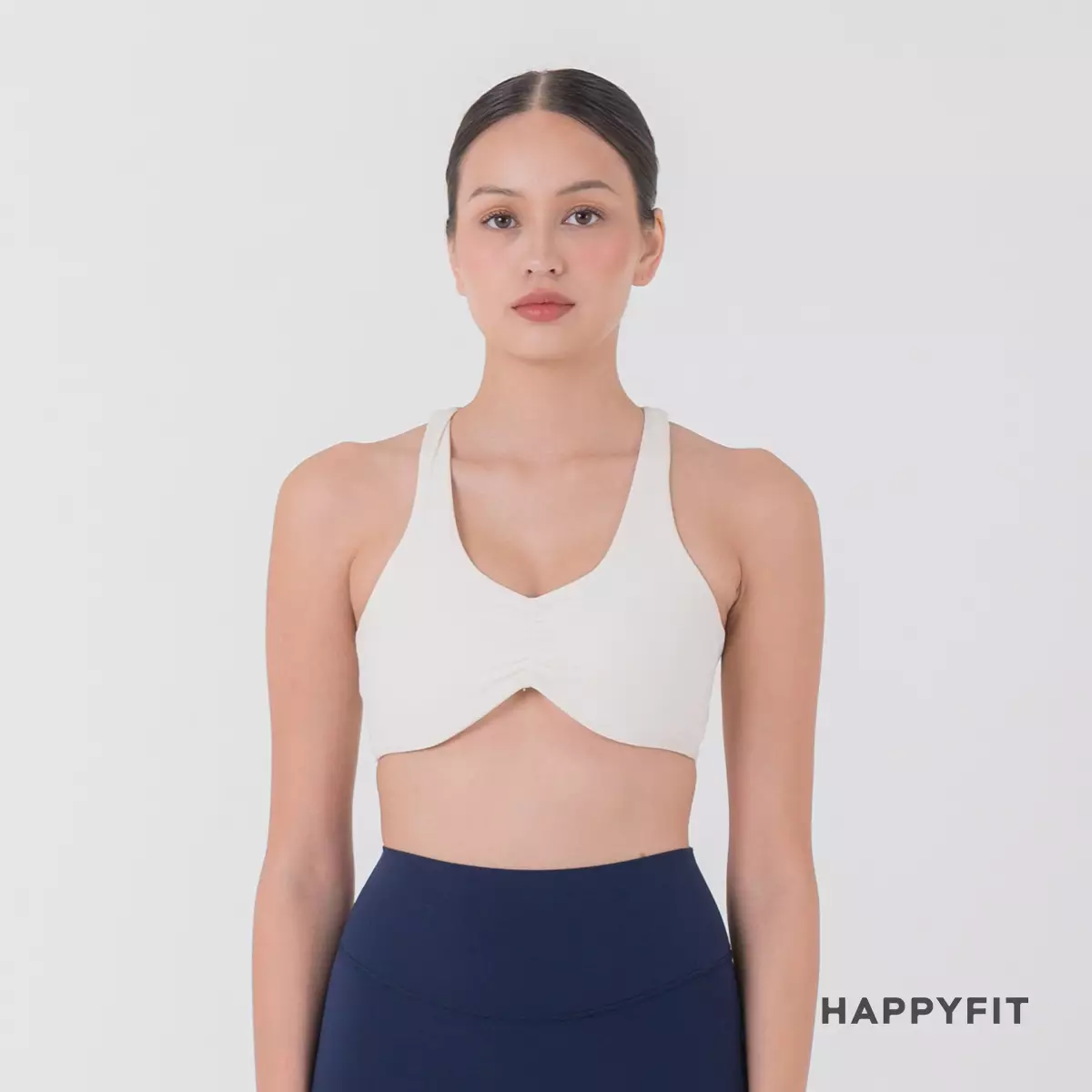 Happyfit Ruched Sports Bra White