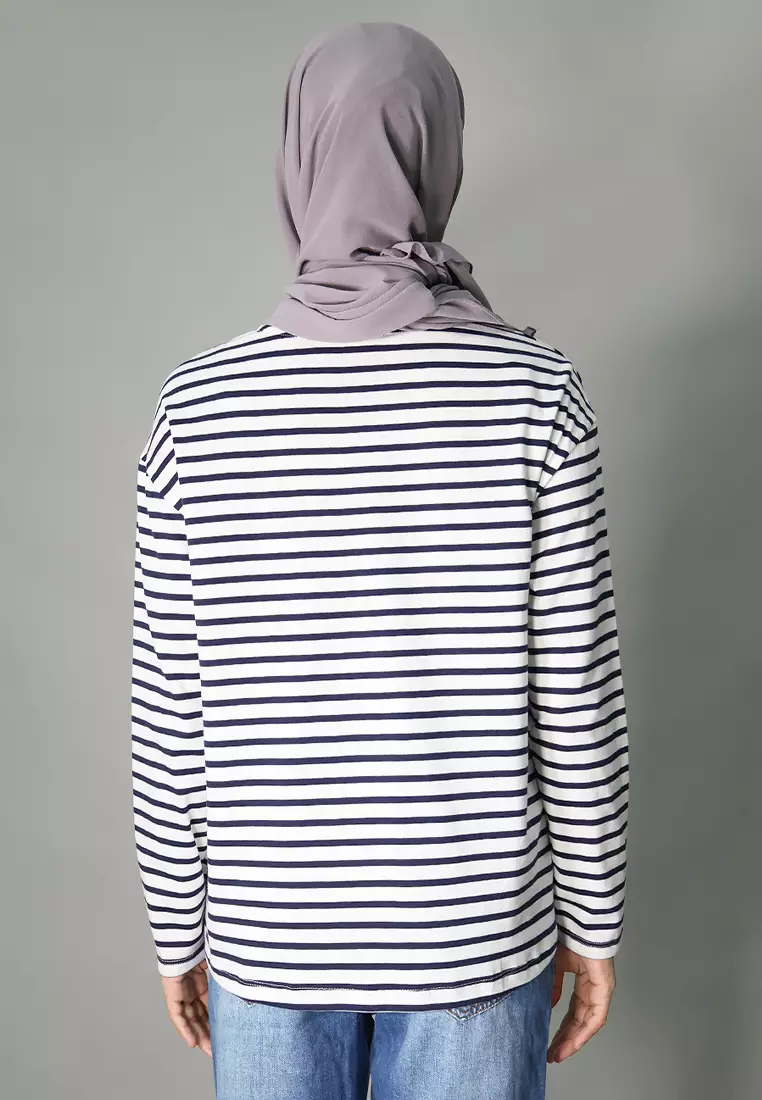 White Maternity & Nursing Long Sleeve Top