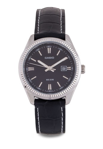 Casio Lesprit 高雄TP-1302L-1AVD 指針皮革錶, 錶類, 皮革錶帶