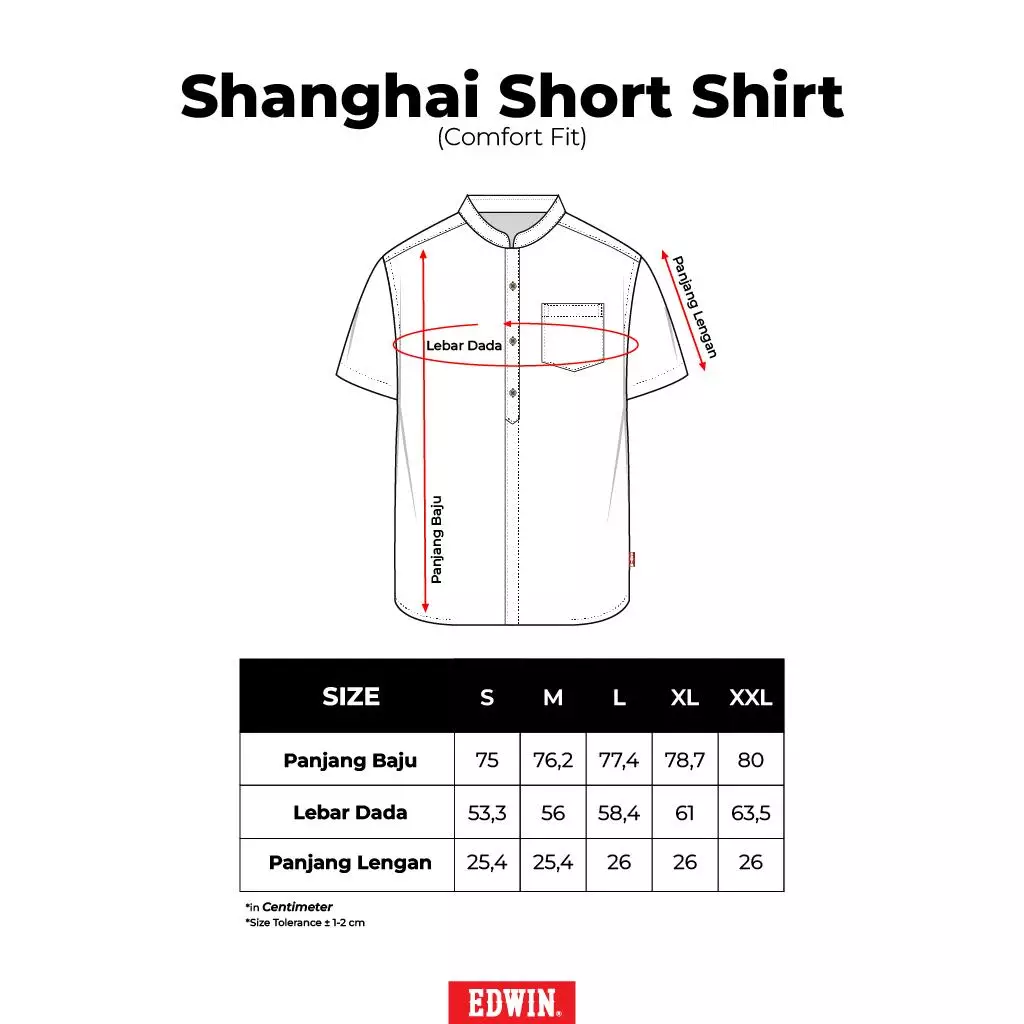 Edwin jeans hot sale size chart