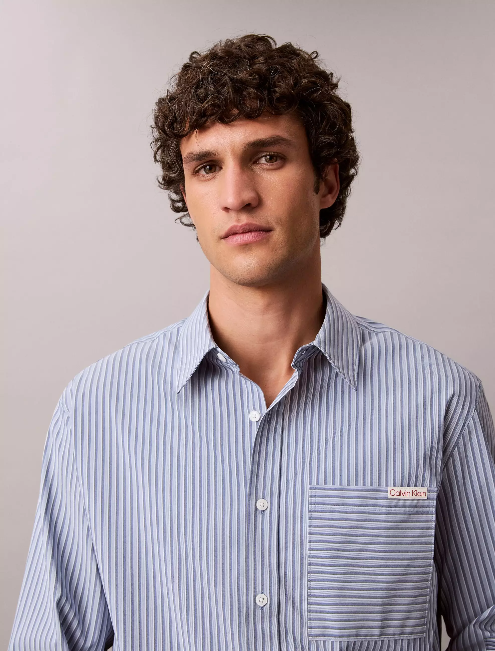 Calvin Klein - LS YD MULTI STRIPE COOLMAX RELAXED SHIRT