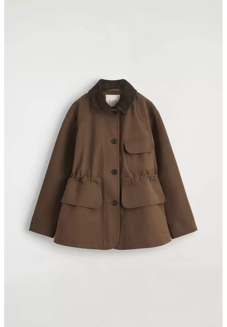 SUEDE-COLLAR FIELD JACKET